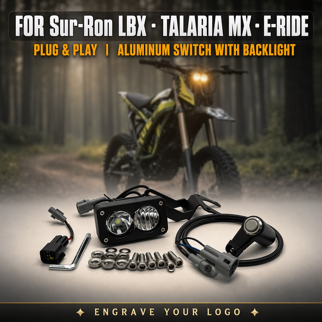 Trontech Baja Light LED Headlight for Surron Light Bee X Talaria Segway E-Moto Dirt Bike, 18W 8V-50V Off-Road Enduro Head Lamp